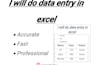 do data entry excel typing